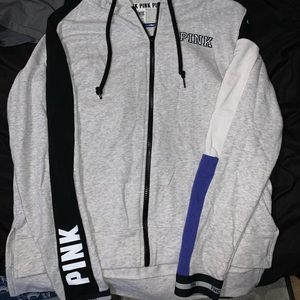 VS pink zip up sweater